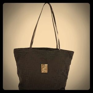 Authentic Fendi Zucca Bag Black good condition